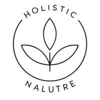 a logo composed solely of text and a combinable icon for the brand calledholistichealthnature, vector