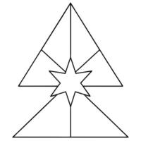 christmas wishes 25th part by part with white background, illustration line art vector