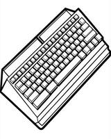 a computer keyboard, illustration line art vector