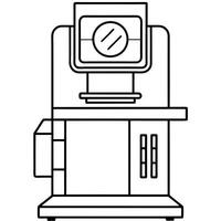 x-ray machine no shading, high contrast, illustration it must have clear outline, the vector