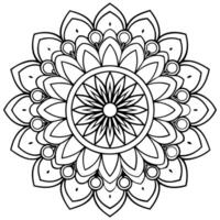 design a mandala with perfectly symmetrical, soft shapes like circles, waves, and petals the design vector