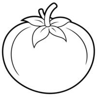 a coloring page of an food vinetomato with no color just black lines, illustration line art vector