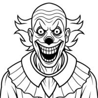 creepy monster clown like from a horror movie symbol of fears halloween concept background with vector