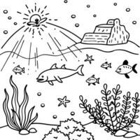a mesmerizing underwater scene capturing the vibrant life beneath the oceans surface include a vector