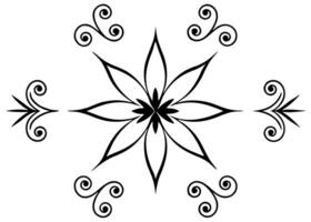 decorative bright design elements set white background, illustration line art vector