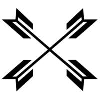 solid silhouette black 2 line parallel arrows with artistic, illustration line art vector