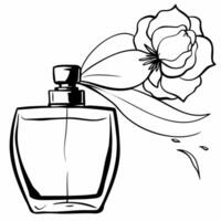 persistent fragrance, illustration line art vector