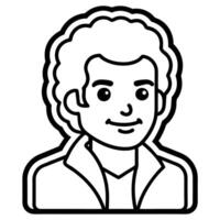 rickroll que code sticker, illustration line art vector