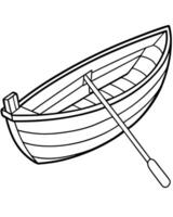 a coloring page of an rowing with no color just black lines, illustration line art vector