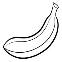 3d rendering of dynamic banana with silhouette beautiful line art, illustration line art vector