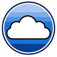 cloud icon use sky and navy blue 2 color for ecology on white background, illustration line vector