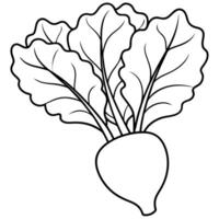 a coloring page of an food rhubarb with no color just black lines, illustration line art vector