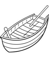 a coloring page of an rowing with no color just black lines, illustration line art vector