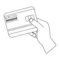 payment on credit, illustration line art vector
