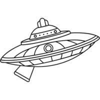 a coloring page of an voyager with no color just black lines, illustration line art vector