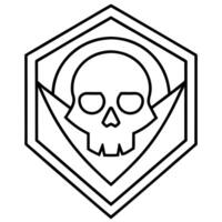 tom clancys the division rogue agent skull emblem, illustration line art vector