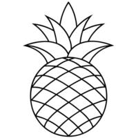 3d rendering of dynamic pineapple silhouette beautiful line art, illustration line art vector