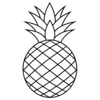3d rendering of dynamic pineapple silhouette beautiful line art, illustration line art vector