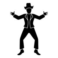 an image of entertainment silhouette with a white background, illustration line art vector