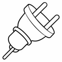 plug from socket the line, illustration line art vector