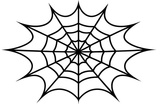 spider web silhouette illustration, illustration line art