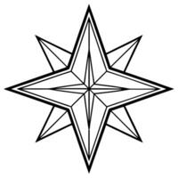 light star, logo, simple and minimalistic, styled by rob yanoff, illustration line vector