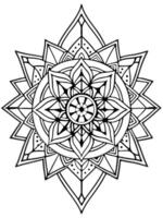 perfect and detailed indian mandala that blends complex geometric patterns with traditional vector