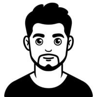 trendy freestyle icon set of different face types and oversized detailed eye features, vector