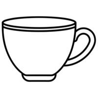coffee cups, icon, minimalist, white background, illustration line art vector