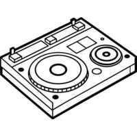 dj controller, illustration line art vector