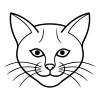 a logo for a cat supplier, cat face simple clean shape logo that should be minimal and attractive, vector