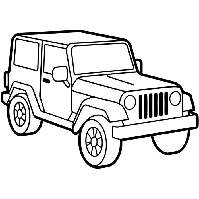 Jeep Outline Vector Art, Icons, and Graphics for Free Download