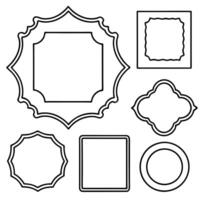 types of frame and dividers, illustration line art vector