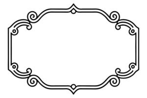 ornamental frame corners and borders, illustration line art vector