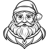 santa claus, christmas, bold line, detail line, simplify color, sharp line, full body, vector