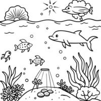 a mesmerizing underwater scene capturing the vibrant life beneath the oceans surface include a vector