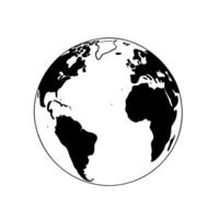 sketching the globe, illustration line art vector