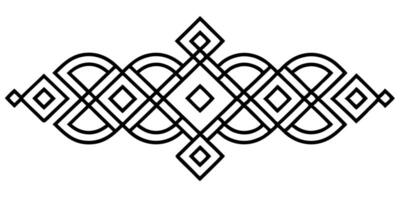 old russian slavic pattern, illustration line art vector