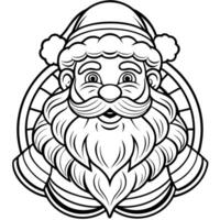 santa claus, christmas, bold line, detail line, simplify color, sharp line, full body, vector