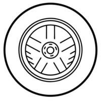 tire of supercar for use as a option button in a website, illustration line art vector