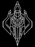 top down view of a protoss carrier spaceship, game design concept in the style of starcraft 2, vector