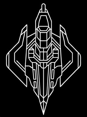 top down view of a protoss carrier spaceship, game design concept in the style of starcraft 2,