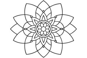 base structure a circular mandala with a balanced, symmetrical design, illustration line art vector