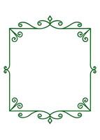 a decorative rectangular frame with an elegant, minimalist design features a white background and vector