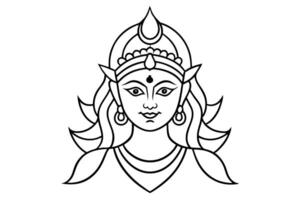 happy maha durga navami greeting background design style and white background, vector