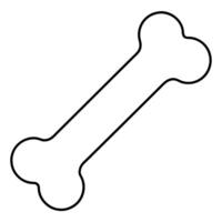 dog bone with white background, illustration line art vector