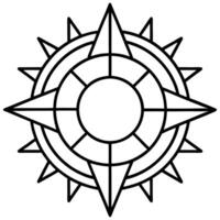 a primitive symbol with minimal detail of a fantastic ancient civilization based on the image of vector