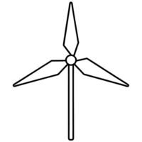 wind turbine icon a minimal, outlined wind turbine icon with straight lines and clean edges, vector