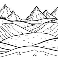 cartoon style, northern polis snow dunes in the foreground, mountains and forest in the background, vector