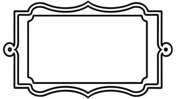 photo frame border design, illustration line art vector